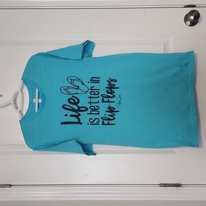 Piper Lou life is better in flip flops T-shirt size medium